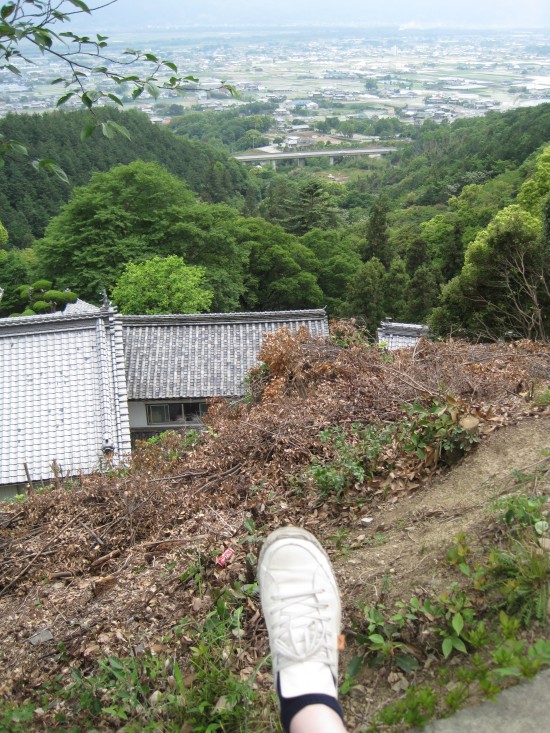 山頂からの景色+スピングルムーブのスニーカー